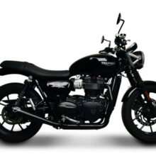 TRIUMPH STREET TWIN COMPLETE SYSTEM STAINLESS BLACK