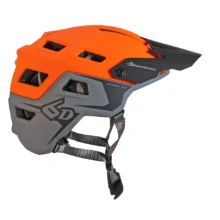 Mountain Bike Helmet Matte Gray/Orange (Medium to Large)