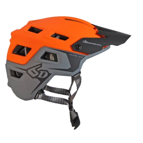 Mountain Bike Helmet Matte Gray/Orange (Medium to Large)